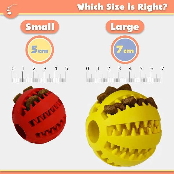 Zenify Pets Interactive Dog Toy Treat Ball (Large Multipack)