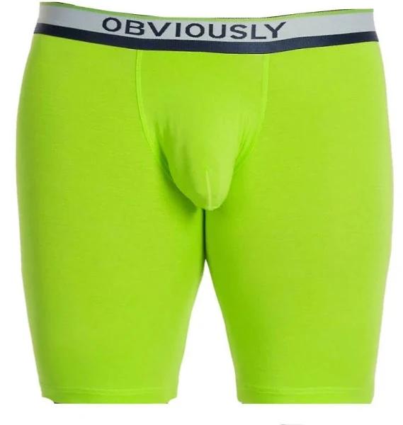 Obviously PrimeMan AnatoMAX Boxer Brief 6inch Leg - Lime Green Small