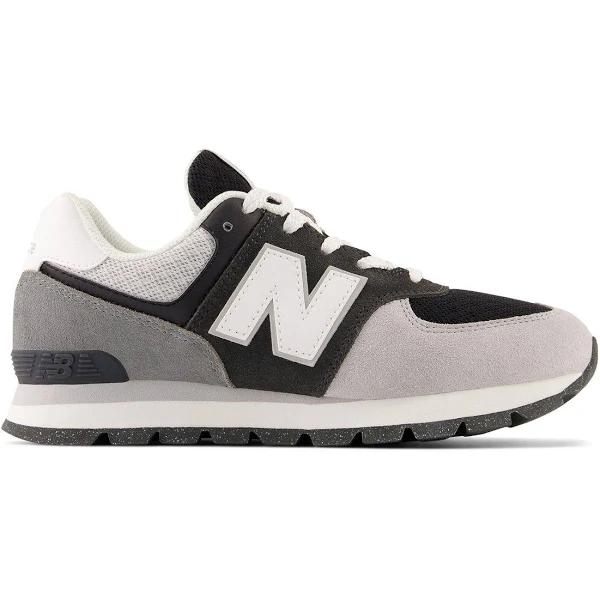 New Balance Big Kids' 574 Core Shoes: Black/Gray/White