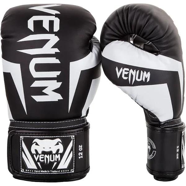 Venum Elite Boxing Gloves Black/White 10oz