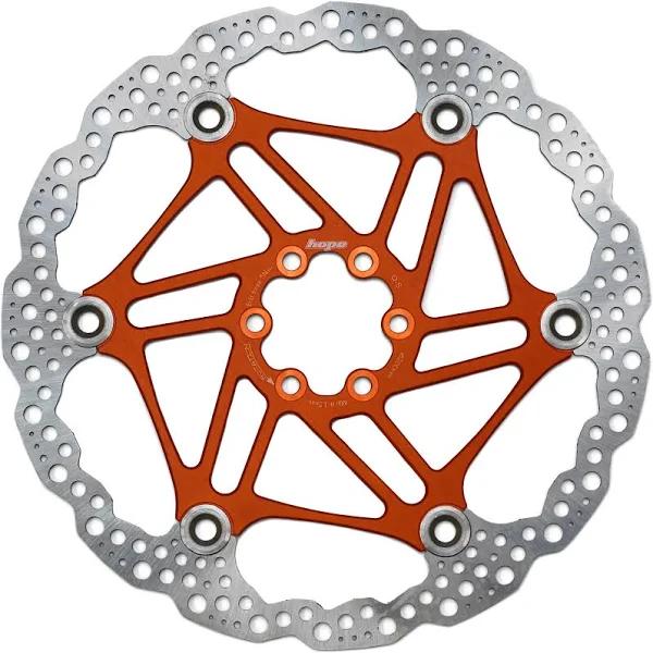 Hope Floating Disc Rotor - 205mm 6 Bolt- Orange