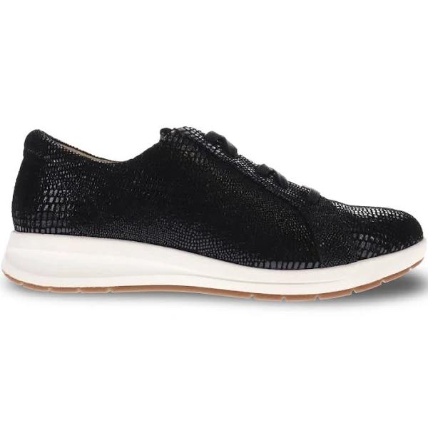 Revere Athens Black Lizard Womens Sneakers