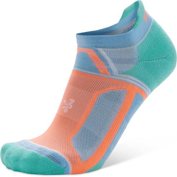 Balega Hidden Contour Running Socks (8197) Aqua/Peach / L