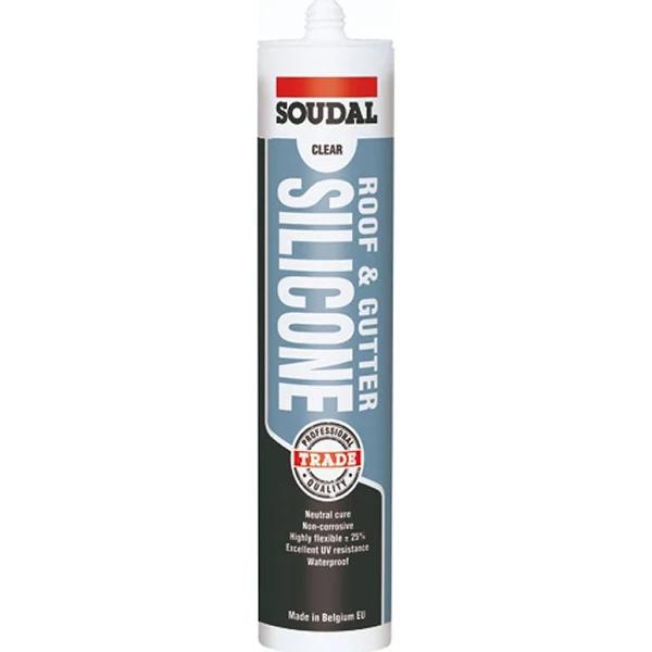 Soudal 300ml Roof & Gutter Silicone | Clear