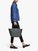 Longchamp Graphite-Coloured M Le Pliage Green Bag