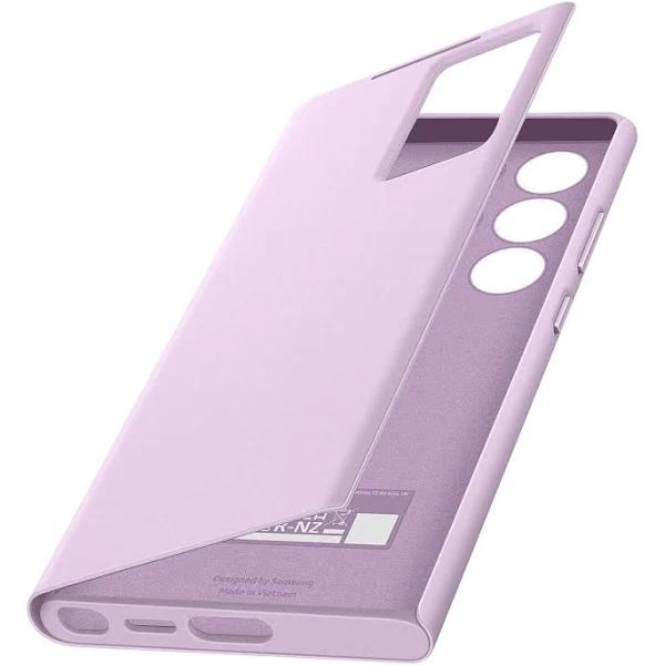 Samsung Galaxy S23 Ultra Case Smart Clear View Wallet Cover Lilac