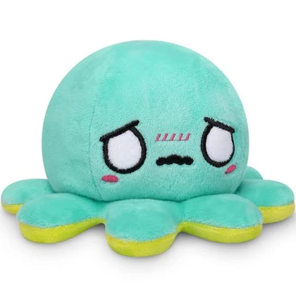 TeeTurtle Reversible Octopus Plushie (Aqua + Light Green)