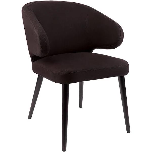 Harlow Black Dining Chair - Black Linen