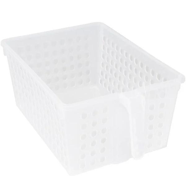 24 x Plastic Fridge Basket w/ Handle 34x22x14cm Kitchen Pantry Cabinet Organizer - AfterPay & zipPay Available