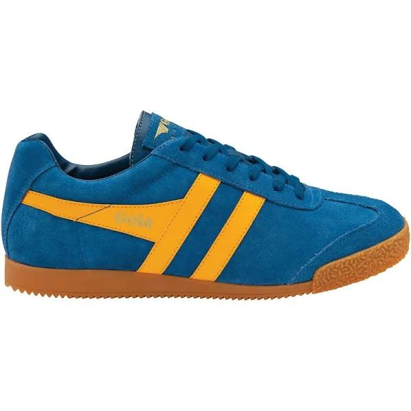 Gola Men's Harrier Suede Mens Casual Trainers - Marine Blue/Sun 8