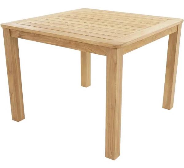 Darby Teak Outdoor Dining Table (100x100cm) by FurnitureOkay