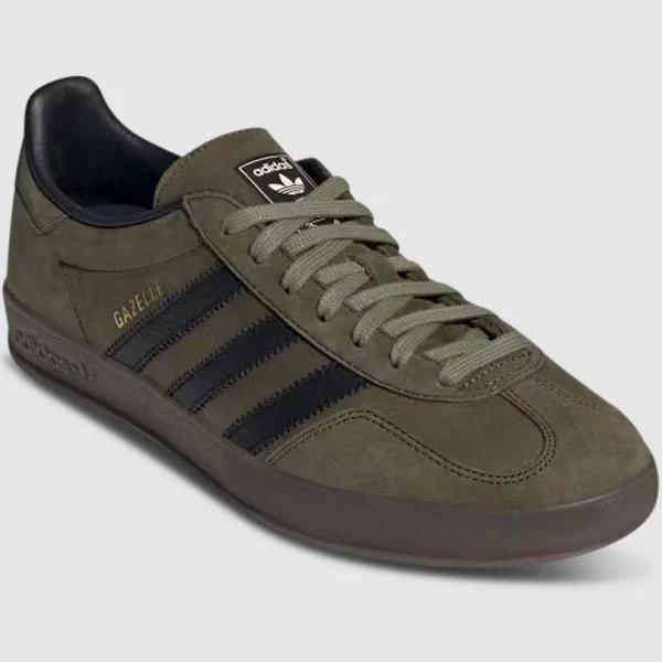 Adidas Gazelle Indoor Sneaker (Focus Olive/Core Black/Gum5 - 11)