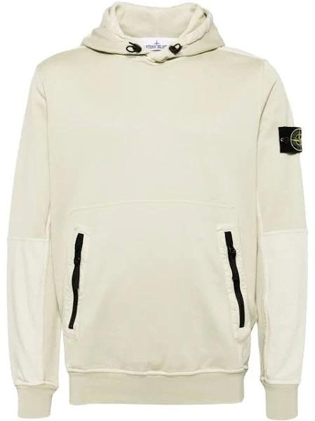 Stone Island Compass-patch hoodie Men Green