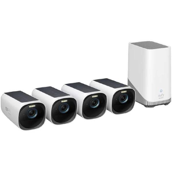 Eufy Security eufyCam 3 4K UHD 4-Pack Camera Kit with Homebase 3