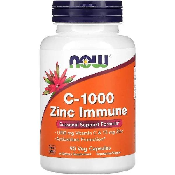 Now Foods C-1000 Zinc Immune 90 Veg Capsules