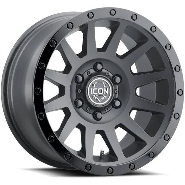 Icon Compression 18x9 5x150 25mm Offset 6in BS 110.1mm Bore Double Black Wheel