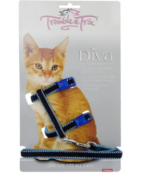 Trouble and Trix Harness Velvet Stitch Blue