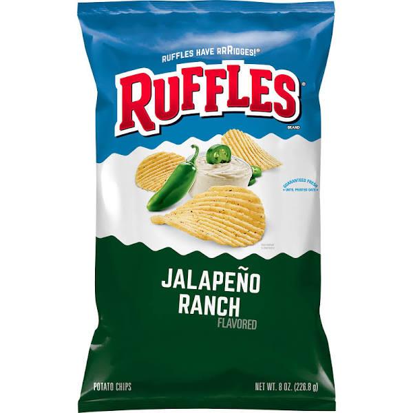 Frito Lay Ruffles Potato Chips 184g - Jalapeno Ranch