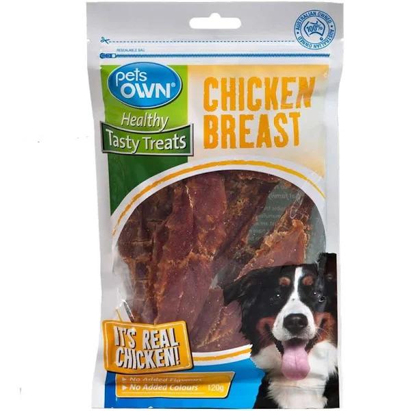 Pets Own Chicken Breast Healthy Food Tasty Dog/Pet Treats/Snacks/Rewards 120g