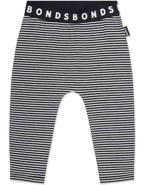 Bonds Stretchies Legging - Black / White Stripe