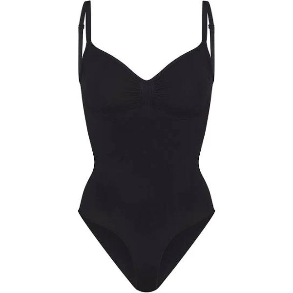 David Jones SKIMS Seamless Sculpt Brief Bodysuit in Onyx, Size XS