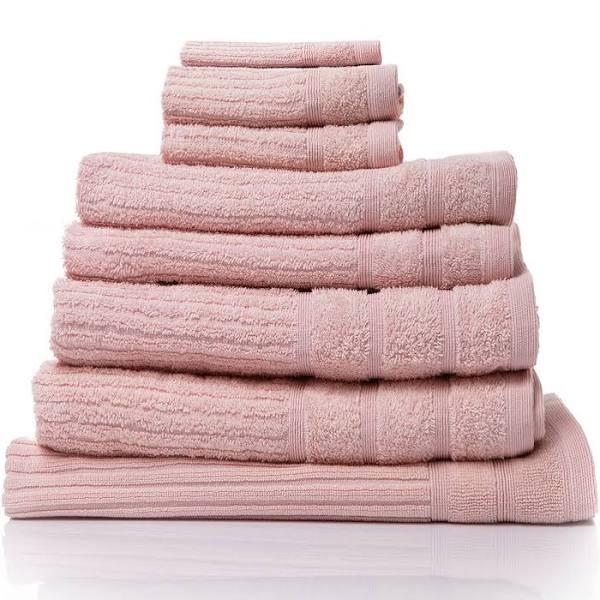 Royal Comfort Eden Egyptian Cotton 600GSM 8 Piece Luxury Bath Towels Set - Blush