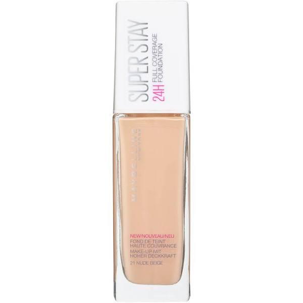 Maybelline Superstay 24H Full Coverage Foundation 21 Nude Beige