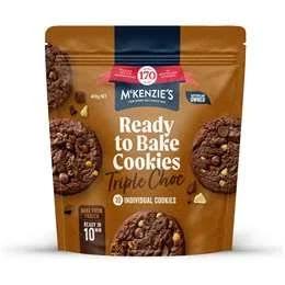 McKenzie's Ready To Bake Cookies Triple Choc 10 Pack