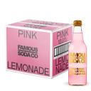 Famous Soda Co Bottle Pink Lemonade 330ml 12 Pack