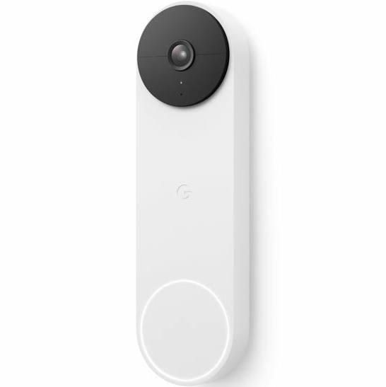 Google Nest Doorbell (Battery) - Wireless Video Doorbell - Smart Wifi Doorbell Camera, Snow