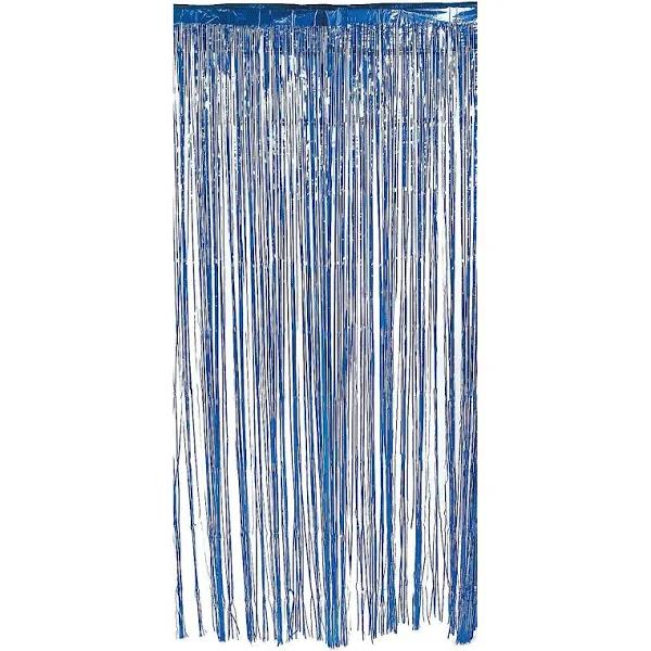 Metallic Blue Foil Curtain