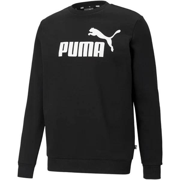 Puma Men's Essentials Big Logo Crew Sweatshirt - Black M