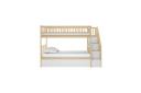 Jessica Timber Bunk Bed with Storage Staircase - Natural and White