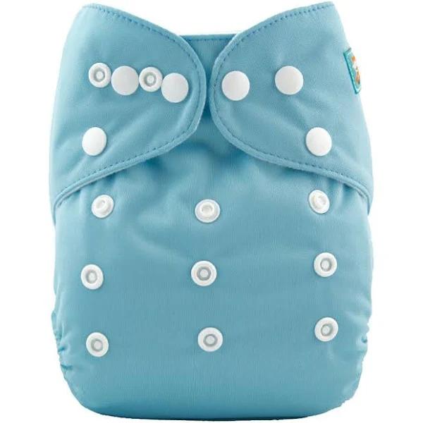 Alva Baby Solid Baby Blue Reusable Cloth Nappy