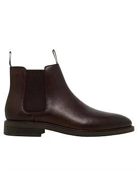 David Jones Julius Marlow Gaucho Chelsea Boot in Mocha, Size 40 EU