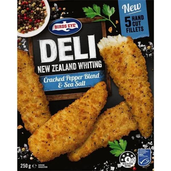 Birds Eye - Deli New Zealand Whiting (Cracked Pepper Blend & Sea Salt) 250g