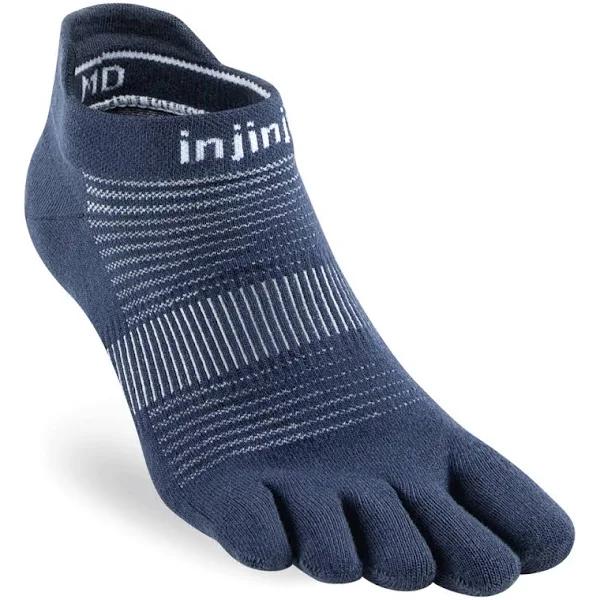 Injinji Run Lightweight No-Show Running Socks Navy / Large