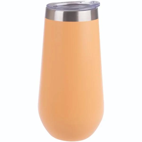 Oasis Stainless Steel Double Wall Insulated Champagne Flute 180ml Matte Rockmelon