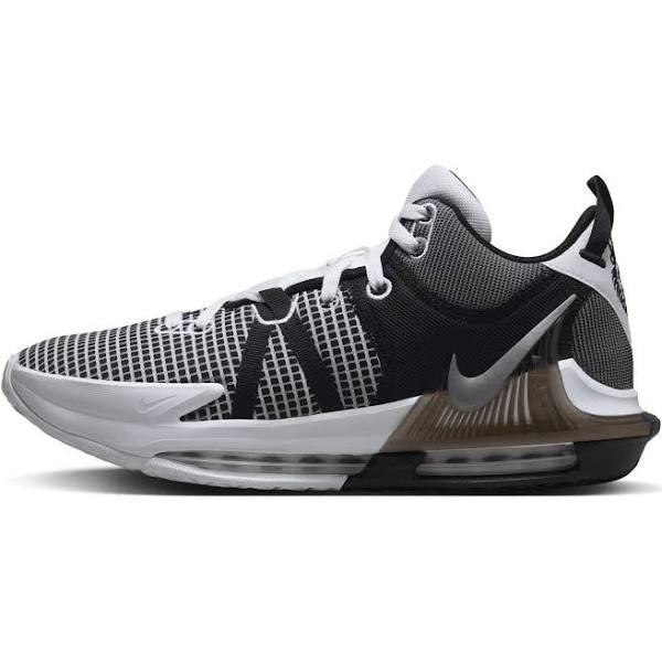 Nike LeBron Witness VII Shoes - Size 13 - White/Metallic Silver-Black