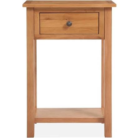 vidaXL Console Table 50x32x75 cm Solid Oak Wood