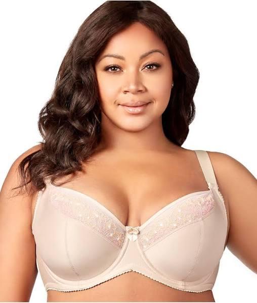 Elila Swiss Embroidered Underwire Balcony Bra - Nude - 14H Nude