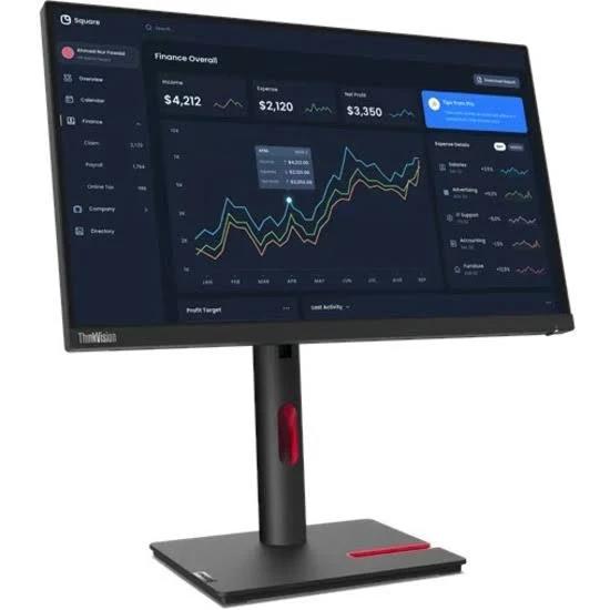 Lenovo ThinkVision T22i-30 21.5" Full HD WLED LCD Monitor - 16:9 - Raven Black - 22" Class - In-plane Switching (IPS) Technology - 1920 x 1080 - 16.7