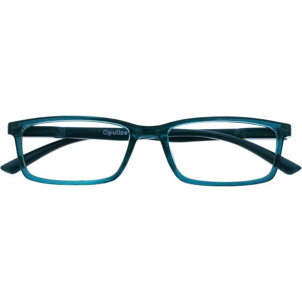 Opulize See Blue Light Blocking Glasses Turquoise Computer Gaming Anti Glare Mens Womens B9-Q +0.00