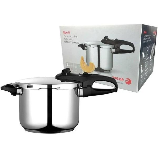 Pressure Cooker Fagor Duo Stainless Steel Stovetop Induction Combo Set - 6L