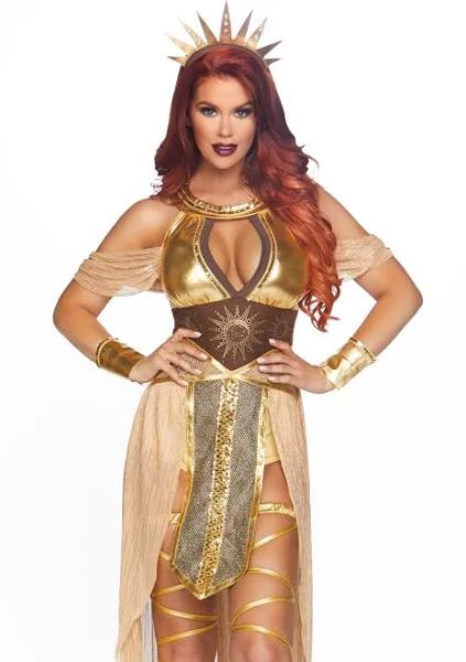 Leg Avenue Sun Goddess Gold Dress Sexy Adult Womens Halloween Costume 86817 - XS