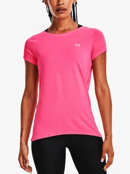 Under Armour Women's HeatGear Armour Short Sleeve Pink MD