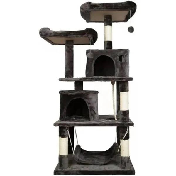 Floofi 145cm Plush Cat Condo Cat Tree Dark Grey