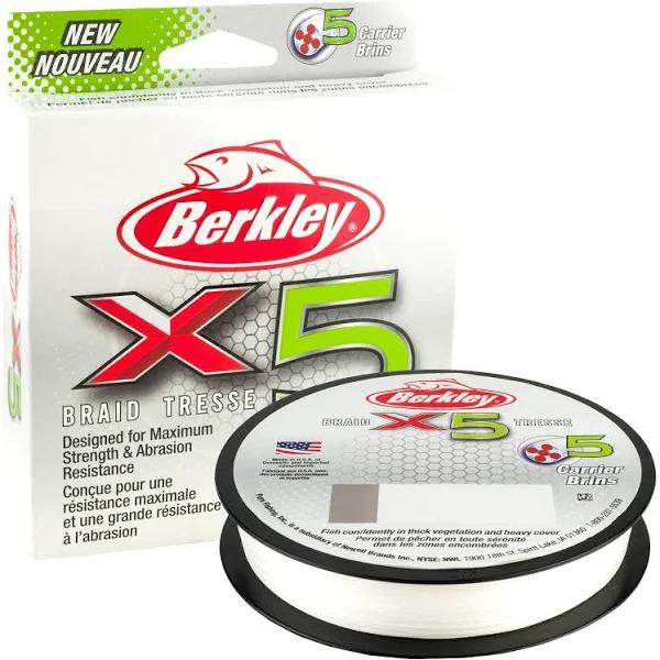 Berkley X5 Crystal 150m Braid Fishing Line #8lb