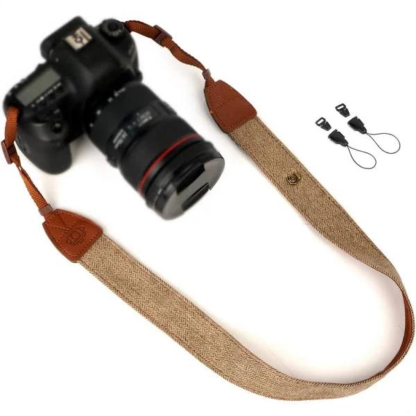 WANBY Camera Canvas Neck Shoulder Camera Strap with Quick Release Buckles Vintage Print Soft Colorful Camera Straps for Women Men All DSLR SLR