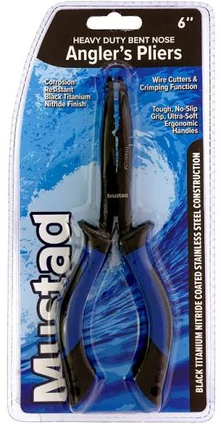 Mustad 6 Inch Heavy Duty Bent Nose Pliers